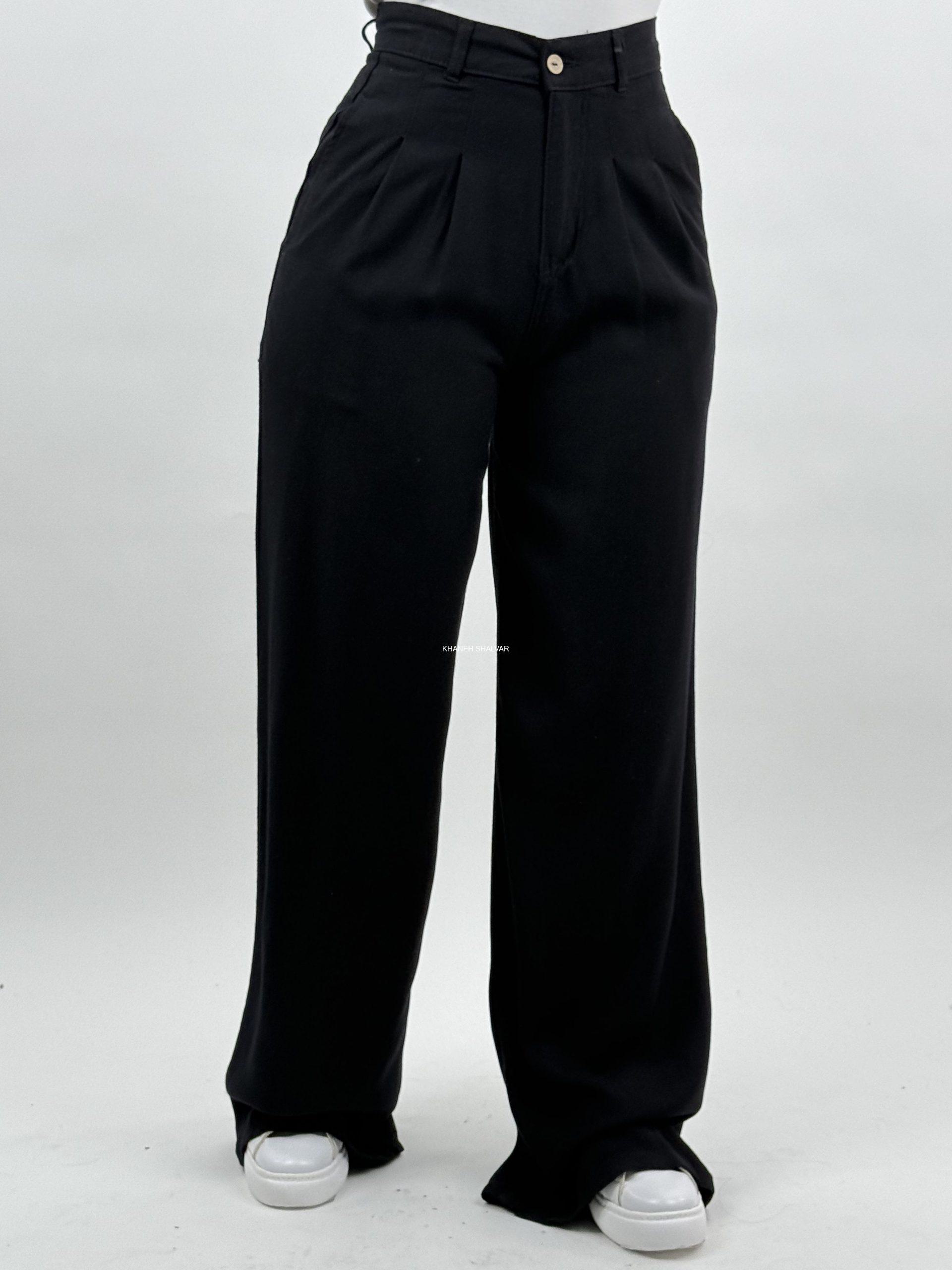 ۲۰۲۵_۰۴_۰۸_۲۰_۲۵_IMG_2379 شلوار لينن بگ 170204 مشکي - Image 1