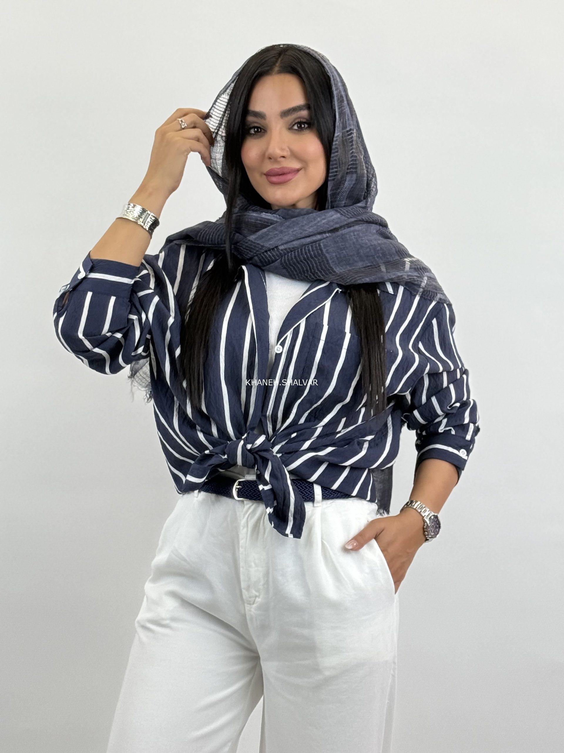 ۲۰۲۵_۰۶_۰۲_۲۰_۱۹_IMG_6146 شومیز راه راه ۱۴۸۶ - Image 1