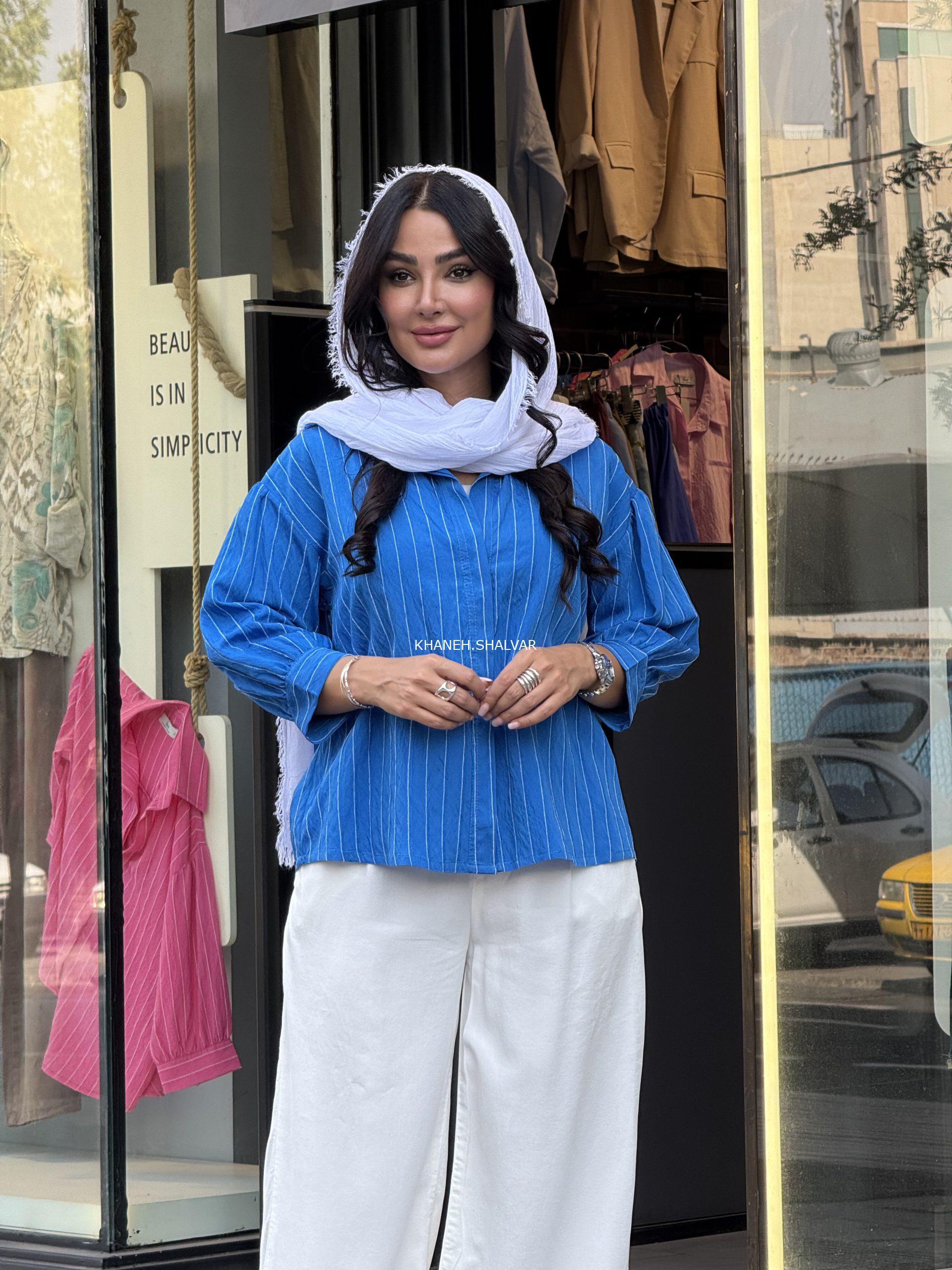 IMG_8354 شومیز راه راه Perry 18352 - Image 1