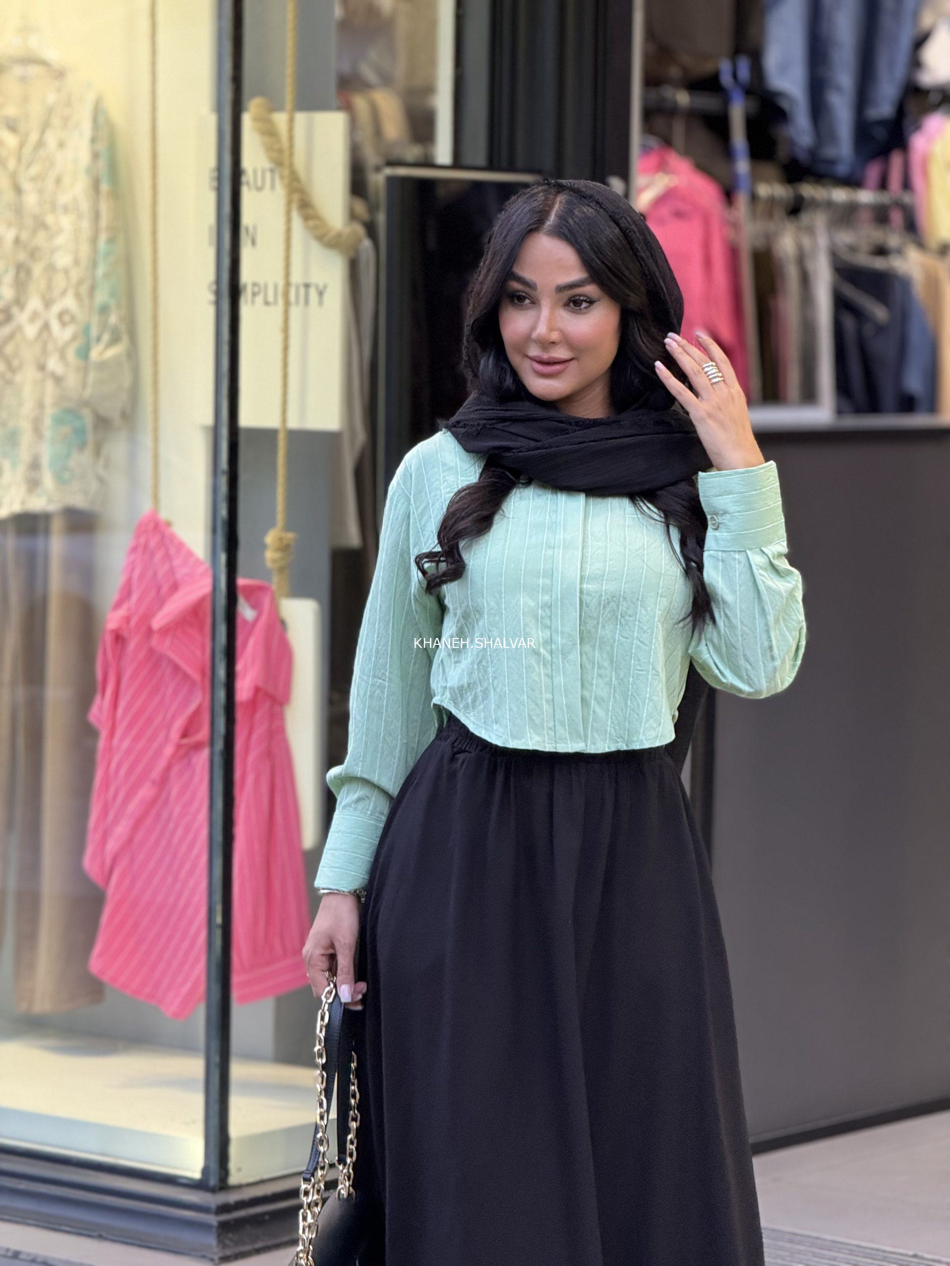IMG_E8429 شومیز کراپ راه راه 1841 - Image 1