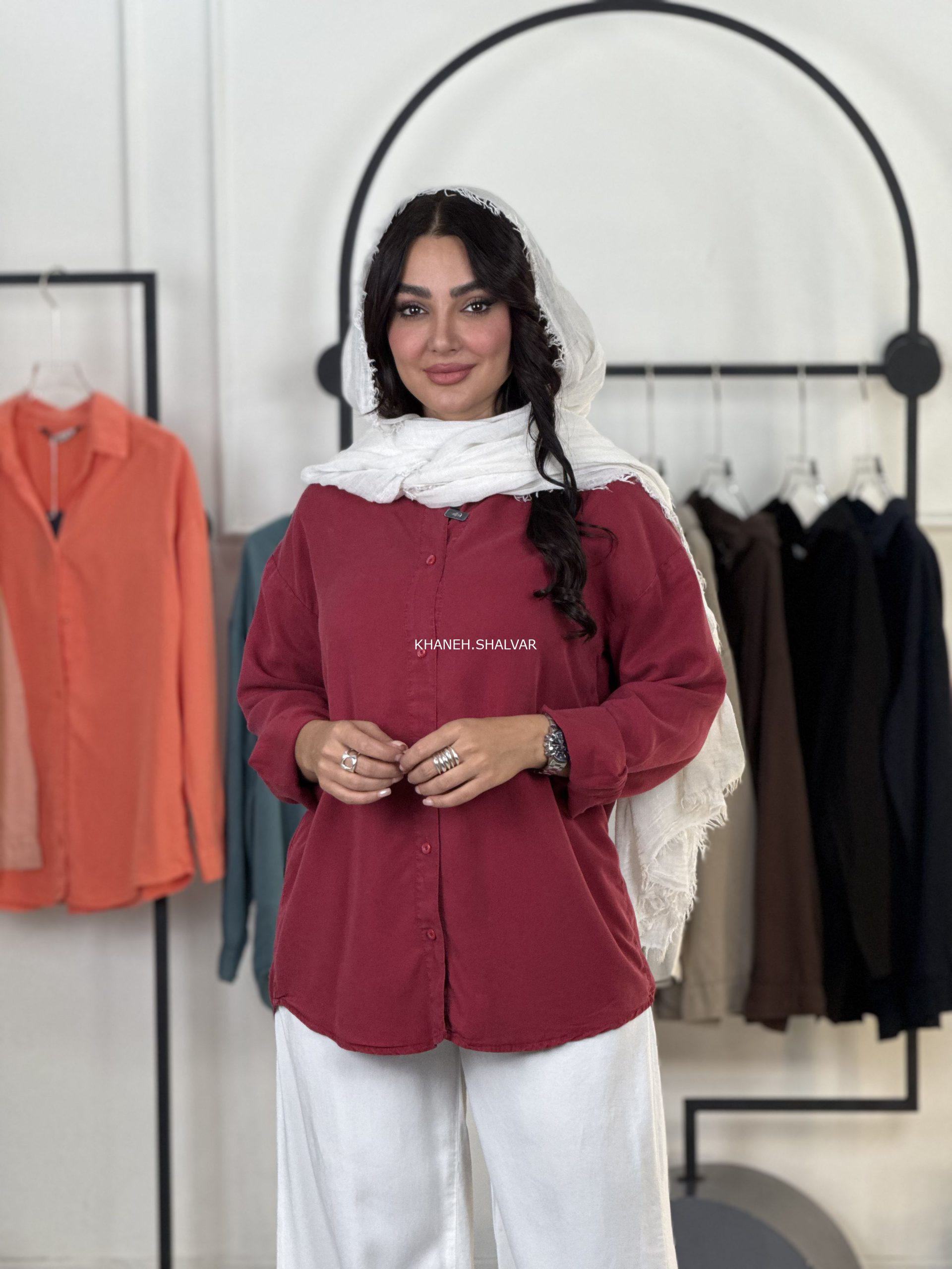 ۲۰۲۵_۰۸_۲۵_۲۱_۴۵_IMG_0485 شومیز سیلک سونیا زرشکی - Image 1