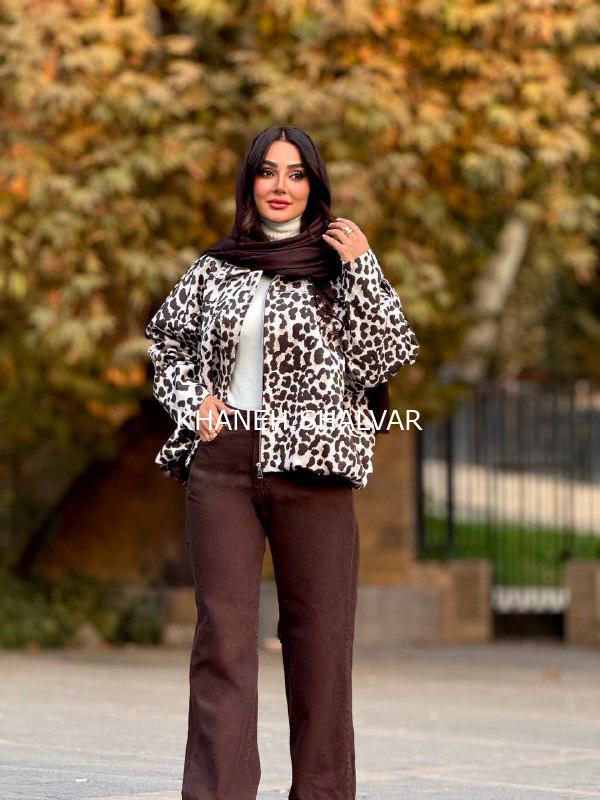 5821037793126321072 شلوار کتان نیم بگ قهوه ای13284 - Image 1
