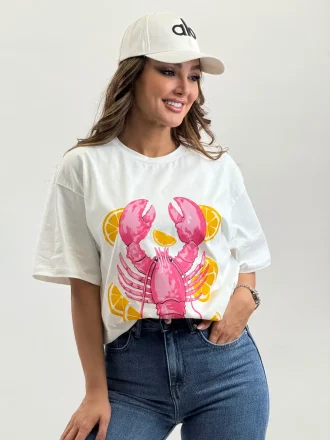 تیشرت LOBSTER سفید 1241