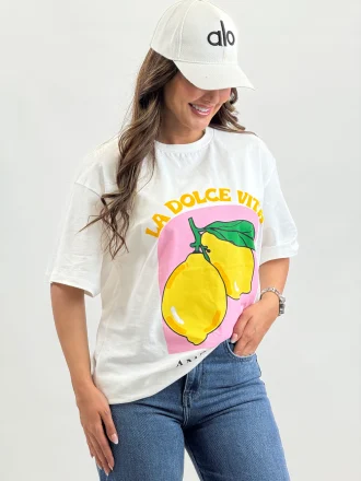 تیشرت LEMON سفید1242