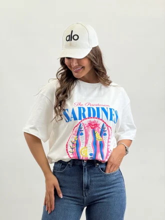 تیشرت SARDINES سفید 1240