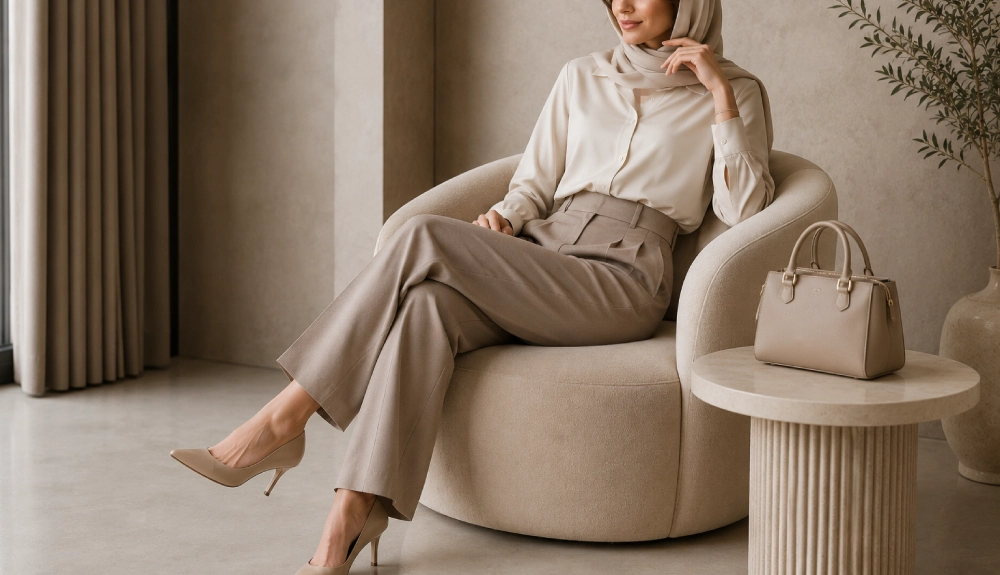 ست شومیز با شلوار پارچه‌ای زنانه