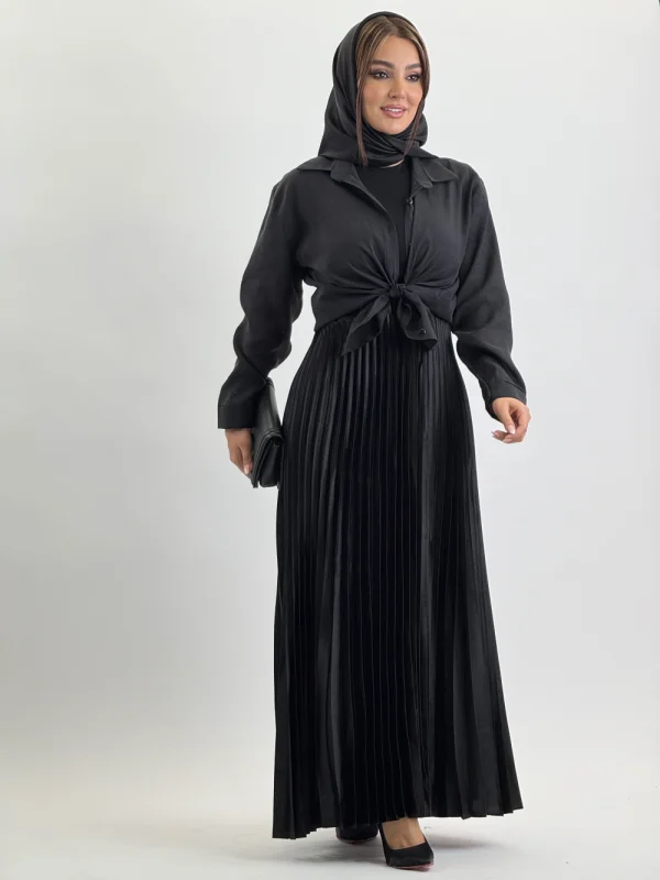 دامن پليسه ساتن