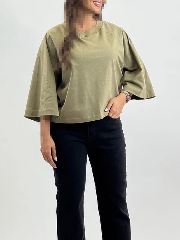 تیشرت آستین سه ربع 6533 zara